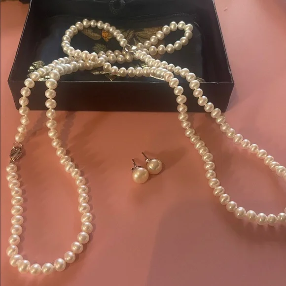 Honora Cream Pearl Necklace set - Picture 2 of 3